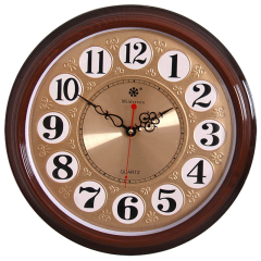 七王星挂钟客厅钟表简约创意圆形电子石英钟家庭静音办公时钟挂表