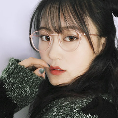 玫瑰金复古眼镜框女潮韩版 圆形眼镜框近视眼镜架全框文艺眼镜