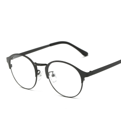 复古超轻近视眼镜框女 全框金属眼镜架 男韩版平光眼镜潮圆形