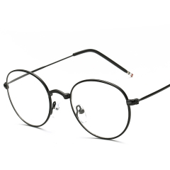 新款韩版金属全框眼镜框近视男女款超轻复古小圆形平光镜眼镜架