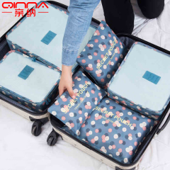 亲纳旅行收纳袋套装收纳包盒 内衣服物行李必备分装整理袋子6件套