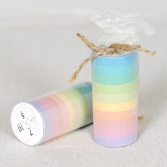 韩国创意糖果色胶带 手帐DIY装饰贴可爱复古彩色胶条大卷胶带纸