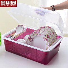 梦思园 塑料碗柜 大号沥水碗架 装碗篮滴水碗橱 碗筷餐具收纳盒