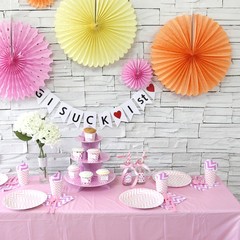 纯色生日派对装布置用品 Party周岁装饰餐桌布甜品台布一次性桌布