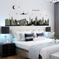 创意卧室床头客厅荧光贴夜光贴电视机背景宿舍自粘墙贴画装饰壁纸