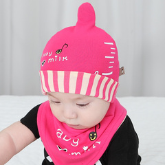 韩版婴儿帽子秋冬男宝宝帽0-3-6个月卡通可爱纯棉新生儿帽子胎帽
