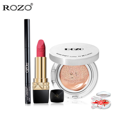 ROZO彩妆三件套装初学者化妆品全套 口红气垫bb霜眉笔防水防汗