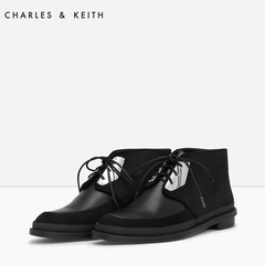 CHARLES&KEITH 平底鞋女 CK1-90360215 透气英伦风休闲鞋 短靴女