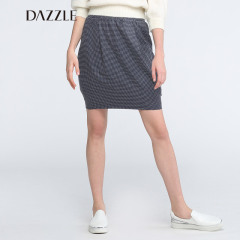 DAZZLE地素 复古波点实用口袋时尚高腰半身裙251S218