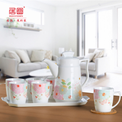 家用水具套装 耐热陶瓷冷水壶 创意茶壶果汁壶 欧式花茶水杯套装