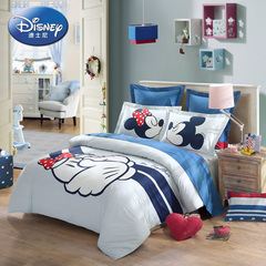 lovo迪士尼 卡通床被套花全棉儿童四件套 1.2m1.5m1.8米床上用品