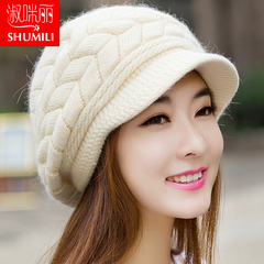 冬季帽子 女 韩版 潮鸭舌贝雷帽保暖帽韩国针织毛线帽秋冬天时尚