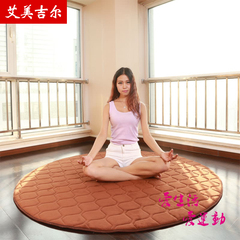 艾美吉尔 防滑点塑底加厚回力棉初学瑜伽垫运动健身圆形地毯 定制