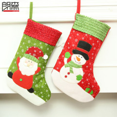 郎森圣诞礼物袋圣诞袜子圣诞老人袜圣诞雪人圣诞袜子装饰品卡通袜