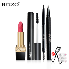 ROZO经典彩妆四件套装初学者化妆品全套组合口红眉笔眼线笔睫毛膏