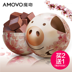 amovo魔吻4口味巧克力礼盒装送女友 创意铁罐粉猪生日情人节礼物