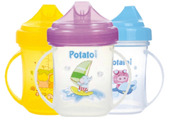 小土豆宝宝鸭嘴杯 婴儿学饮杯 婴儿带手柄水杯 儿童喝水水杯180ml
