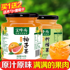 【官方直销】宜蜂尚蜂蜜柚子茶460g 柠檬茶460g韩国风味冲饮水果