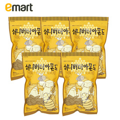 EMART易买得 韩国汤姆农场蜂蜜黄油扁桃仁250g*5 进口杏仁味坚果