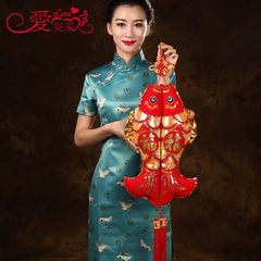 新年装饰用品中国结鱼挂件年年有余五福鱼春节挂饰年货布置中国结