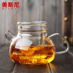 香港美斯尼 加厚玻璃壶 过滤耐热 玻璃茶壶 冷水壶 典雅花茶壶