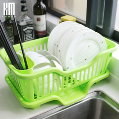 kaman 大号塑料厨房餐具沥水架 加厚碗碟沥水置物架沥干水不生菌