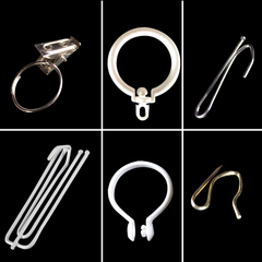 欧德罗新品挂环圆环挂钩圈杆子使用圆圈环窗帘夹子S型钩子