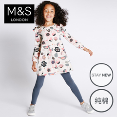 2件装M&S/马莎童装 女童1至7岁技术纯棉AOP针织套装 T774168L
