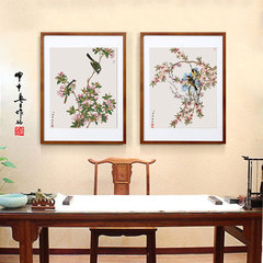 简单派 中国风装饰画 中式墙面装饰实木画框 有框画壁画挂画实木