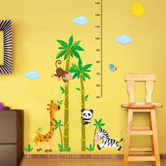 可爱动物长颈鹿身高贴测量身高墙贴创意个性环保温馨萌萌哒墙贴