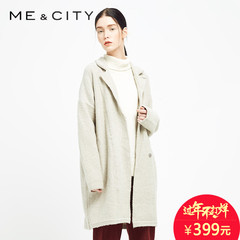 【买一送一】【热卖】MECITY女落肩毛织外套羊毛针织开衫大衣