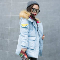 2016新款韩版女童冬季棉服中大童加厚中长款棉衣儿童保暖时尚棉袄