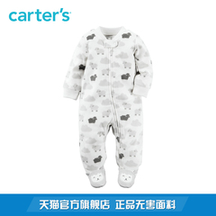 Carter's1件式婴儿印花长袖连体衣小羊摇粒绒动物包脚爬服115G183