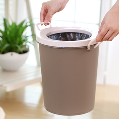 韩式 创意欧式卫生间大号垃圾桶纸篓圆形家用客厅厨房无盖垃圾桶