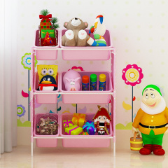 多功能置物书架塑料柜子儿童玩具收纳架幼儿园宝宝整理卡通储物柜