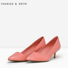 CHARLES&KEITH高跟鞋 CK1-60360540 尖头甜美中跟女单鞋