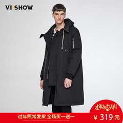 VIISHOW2016冬装新款棉服韩版潮中长款外套男士棉袄青年连帽棉衣