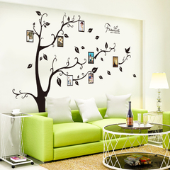 创意卧室客厅电视背景可移除照片相框自粘墙贴画儿童房相片树壁纸
