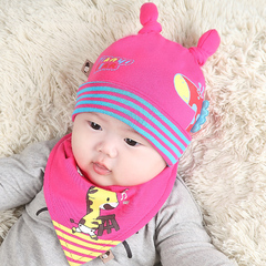 新生儿婴儿帽子0-3-6个月春秋季套头帽 纯棉男女童宝宝帽子胎帽