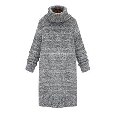 2016年秋冬新款套头针织衫女士内搭毛衣修身显瘦连衣裙
