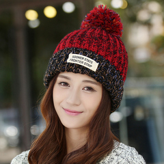 秋冬韩国潮时尚毛线帽保暖冬季帽子女冬天韩版女士甜美可爱针织帽