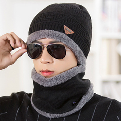 保暖帽子男冬天韩版潮时尚青年包头毛线帽冬季男士套头针织帽加厚