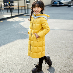 儿童羽绒服中长款女童加厚2016新款冬装韩版中大童白鸭绒童装外套
