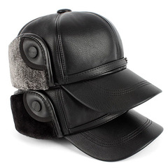 中老年人帽子男士冬季护耳帽老头帽冬天棒球帽棉帽加厚保暖老人帽