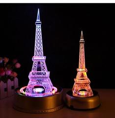 热卖巴黎埃菲尔铁塔模型摆件生日礼物女生水晶工艺品装饰品浪漫