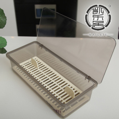 厨房用品多功能塑料筷子盒彩色创意筷子笼带盖大号筷子收纳盒沥水