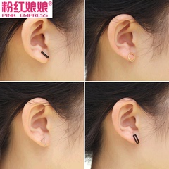 韩版小饰品 方条圆形镂空几何三角形方块耳钉女气质个性耳环耳饰