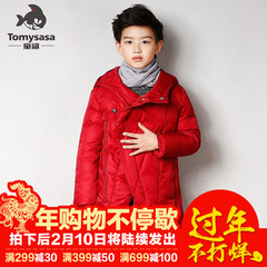 男童棉服红色个性长款棉衣加厚保暖2016新款潮中大童冬装儿童棉袄