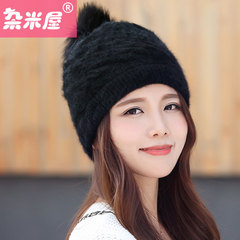 帽子女冬天潮韩国秋冬季帽子女士百搭毛线帽加绒针织帽韩版护耳帽
