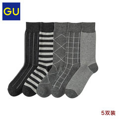 男装 袜子(5双装)男 秋冬中筒袜运动袜青年袜子 282022 极优GU
